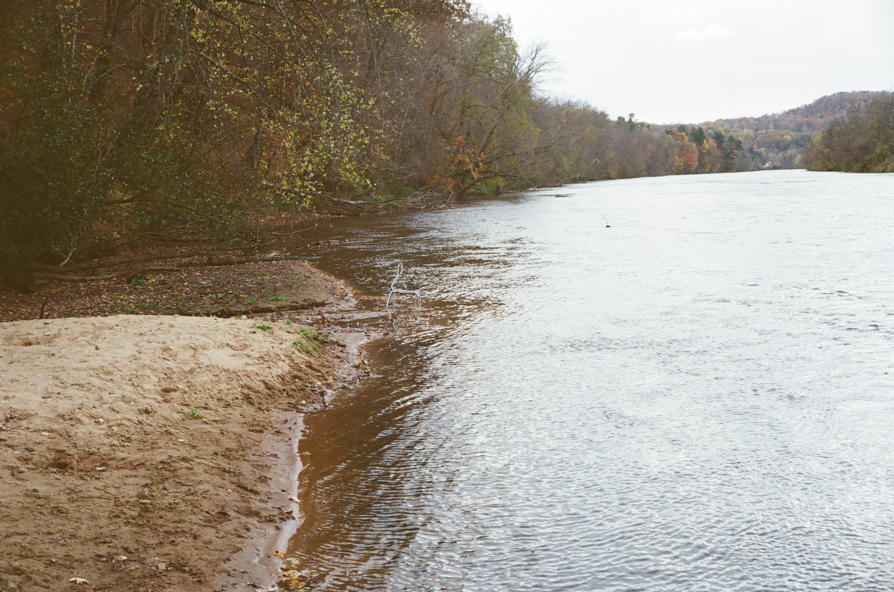 Keil Birch Creek Preserve, Menomonie WI - Chair on the Red Cedar River